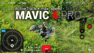 MAVIC 4 PRO - Less Complex ActiveTrack Test + Max Tracking Speed (TEST#2)