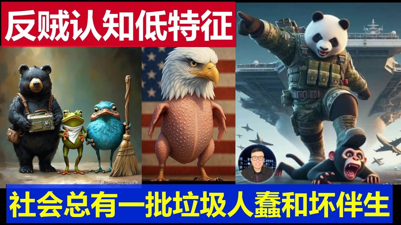 反贼个个认知低三个特征很明显 社会总有垃圾人蠢和坏伴生 - YouTube