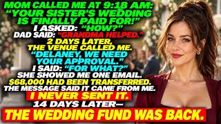My Parents Gave My Sister the $68,000 Wedding Fund Grandma Left Me—Then the Venue Manager Showed Me