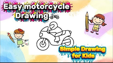 How to Draw a Motorcycle Step by Step 🏍️ || Easy Drawing for Beginner ✍🏻
