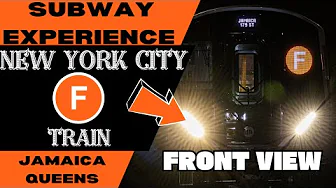 New York City Subway F Train (to Jamaica-Queens) Front View