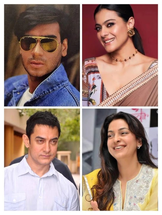 Ajay Devgan and Kajol/Amir khan and juhi chawla 🥰🥰🥰 ishq movie 🎥🍿🎥 i#subscribe #like
