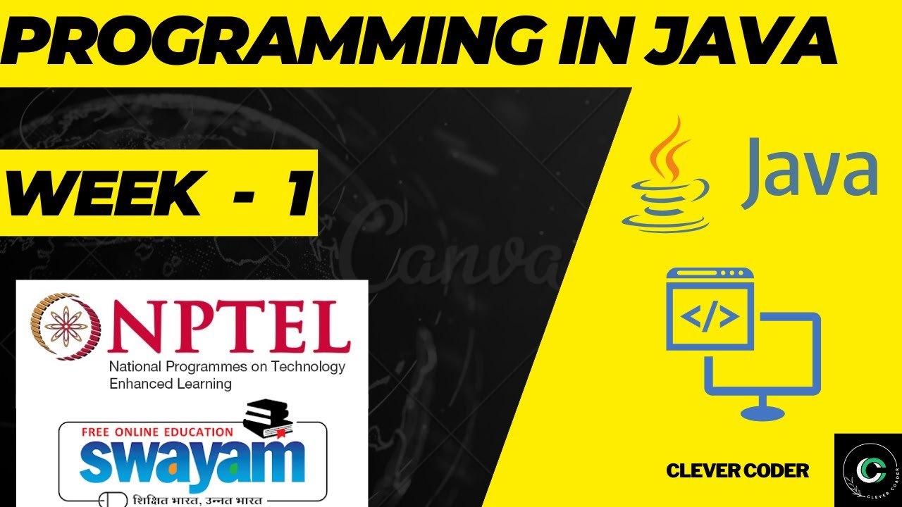 Programming In Java Week 1 NPTEL - YouTube