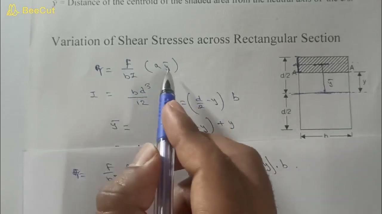 Variation of Shear Stresses Across Rectangular section YouTube