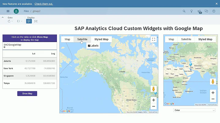 SAP Analytics Cloud Custom Widgets with Google Map
