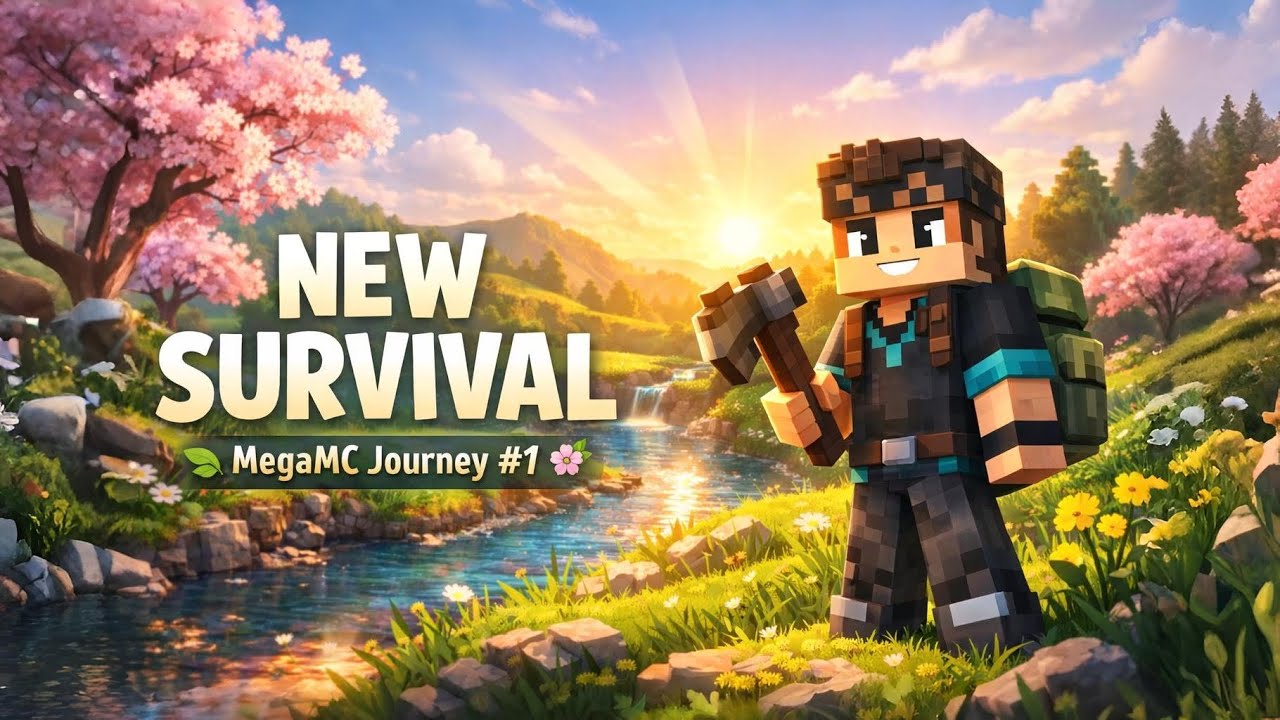 Starting Fresh in MegaMC Survival ✨ | Chill & Beautiful Adventure