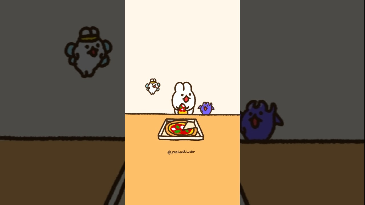 ぐぬぬ…我慢しなきゃ…🍕😈👼🐰