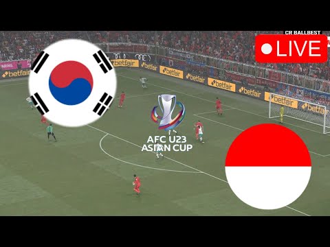 한민국 U-23 대 인도네시아 U-23 살다🔴LIVE AFC U23 2024 오늘 경기 비디오 게임 시뮬레이션 Korea U-23 vs Indonesia U-23