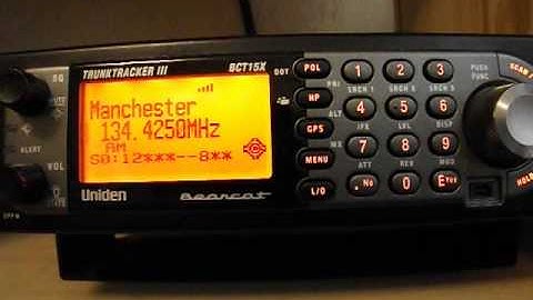 Uniden BCT15X Scanner In Operation - UK