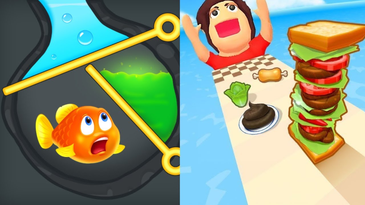 Save The Fish vs Sandwich Runner  - MAX LEVEL Gameplay Walkthrough (Android,iOS) NEW UPDATE Ep 1
