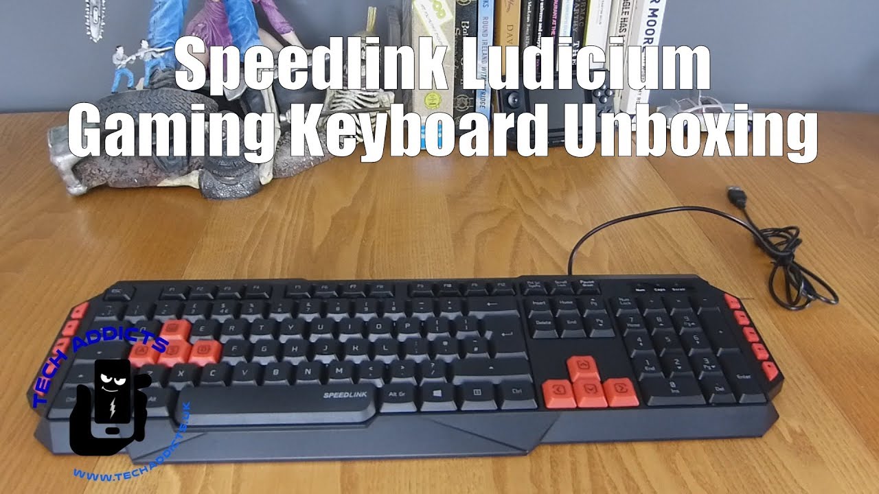 Black R SPEEDLINK RAPAX Keyboard with Red LED Illumination for PC Gaming