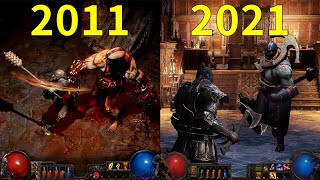 Evolution of Path of Exile 2011- 2021 (major versions)