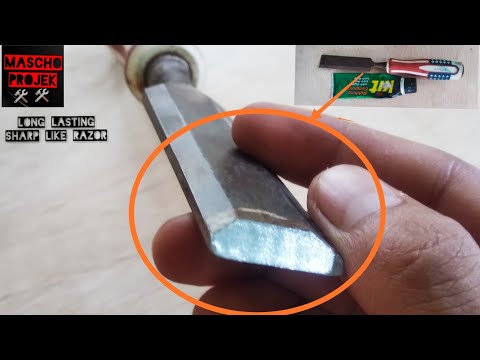 few people know this simple trick !! sharpening chisel knife in 3 minutes
