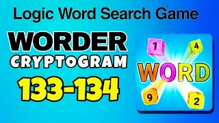WORDER Logic Word Search Game level 133 134