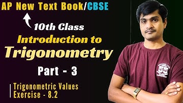 Introduction to Trigonometry Part - 3 I concepts + Exercise - 8.2 (All) I10th Class I AP New TB/CBSE