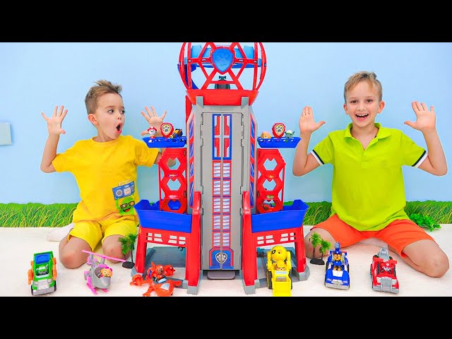 Vlad and Niki PAW Patrol The Movie Toys story class=