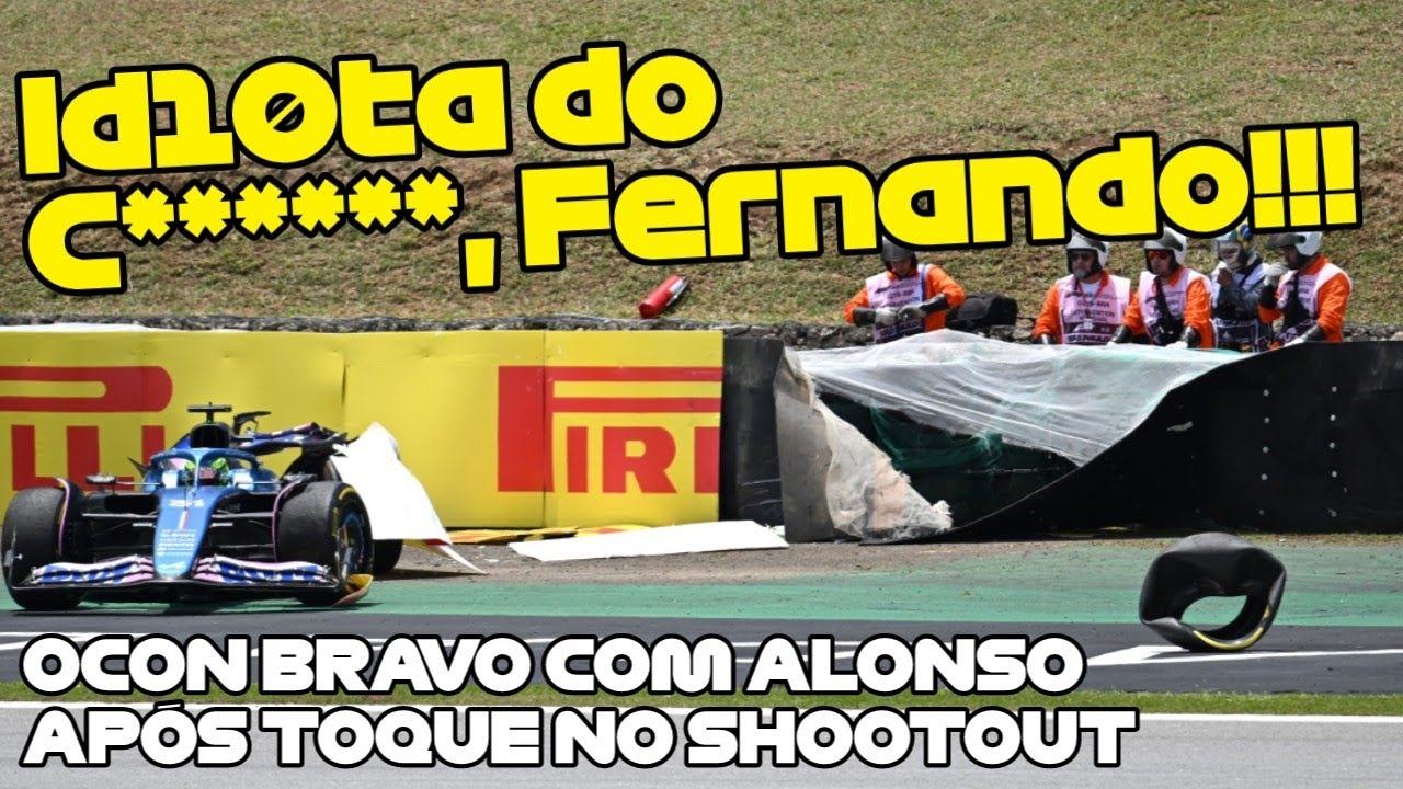 OCON XINGA ALONSO NO RÁDIO APÓS BATIDA NA CLASSIFICAÇÃO PARA AS CORRIDA