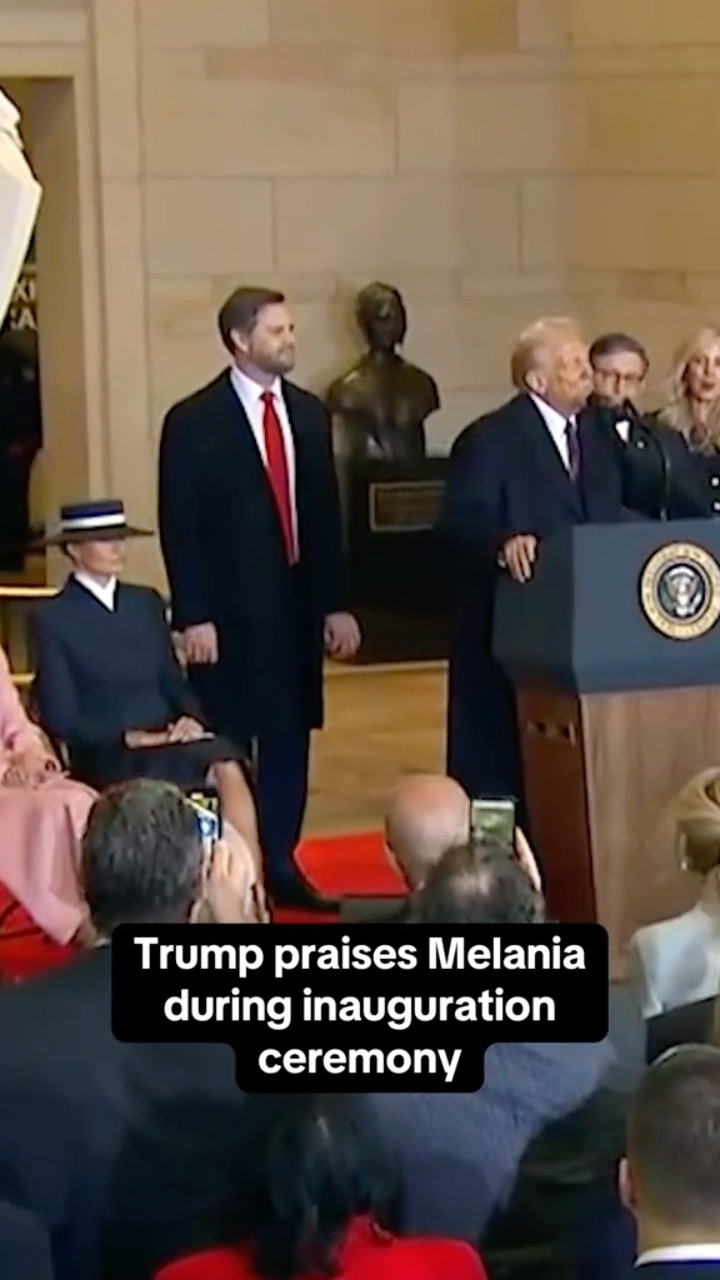 Trump praises Melania during inauguration ceremony #shorts