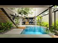 Loft de 7x15 metros com piscina interna  minimalista  oasis house