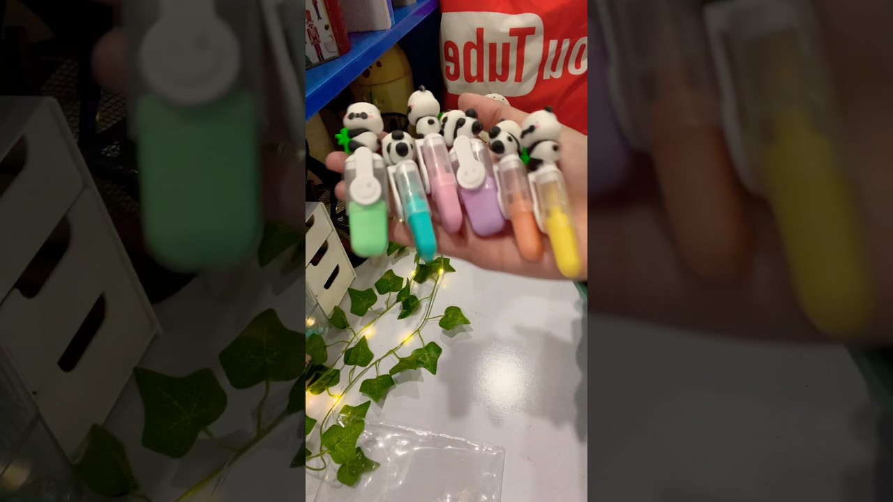 Cute panda mini highliters 