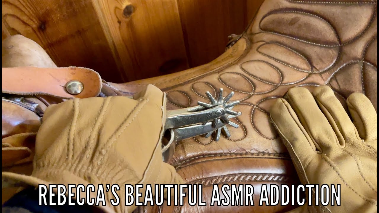 ASMR Saddle Leather Squeezing! (No talking version) Squeaky saddle & jingling spurs!
