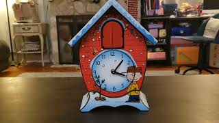 Peanuts a carly brown Christmas holiday koo koo clock