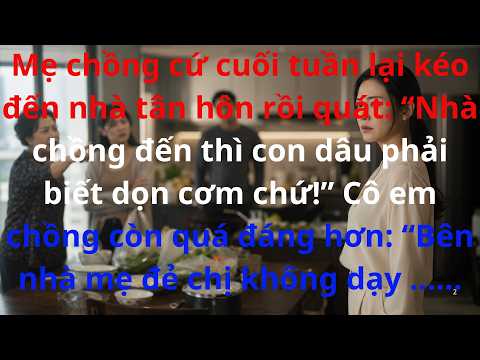 Mẹ chồng cứ cuối tuần lại kéo đến nhà tôi rồi quát: “Nhà chồng đến con dâu phải biết dọn cơm chứ!”