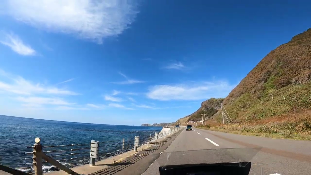 北海道 国道229号日本海追分ソーランライン 北海道積丹郡積丹町神岬町付近