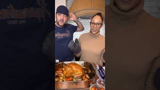 Tamera Mowry cooked roasted chicken sweet mashed potatoes mixed green salad