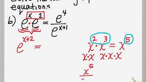 Solving Exponential Equations with base e