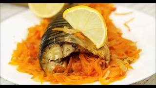 Вкусная скумбрия с овощами Вкусная скумбрия с овощами