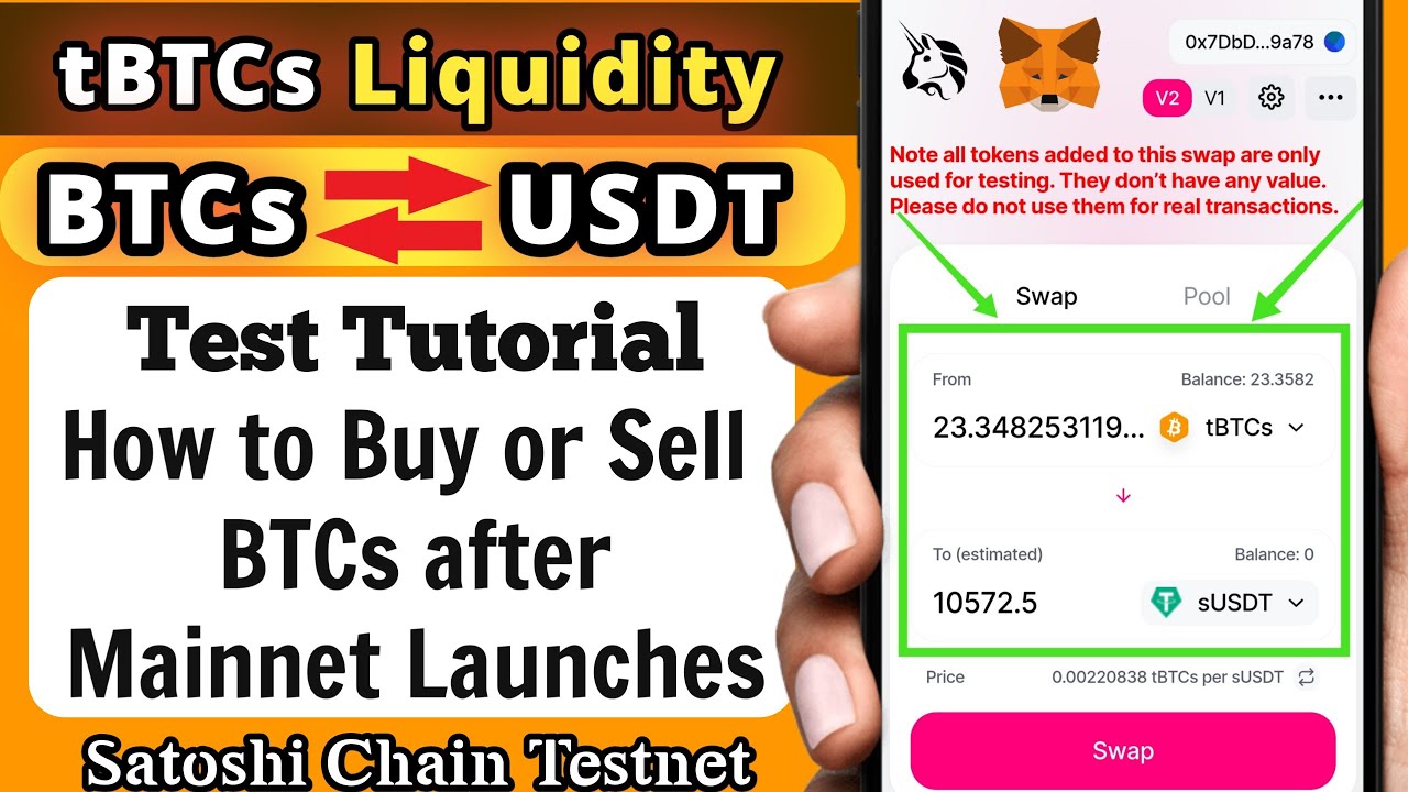 BTCs Testnet UniSwap - Test Swap Full Tutorial - tBTCs | sUSDT - How to  Swap BTCs after Mainnet - YouTube