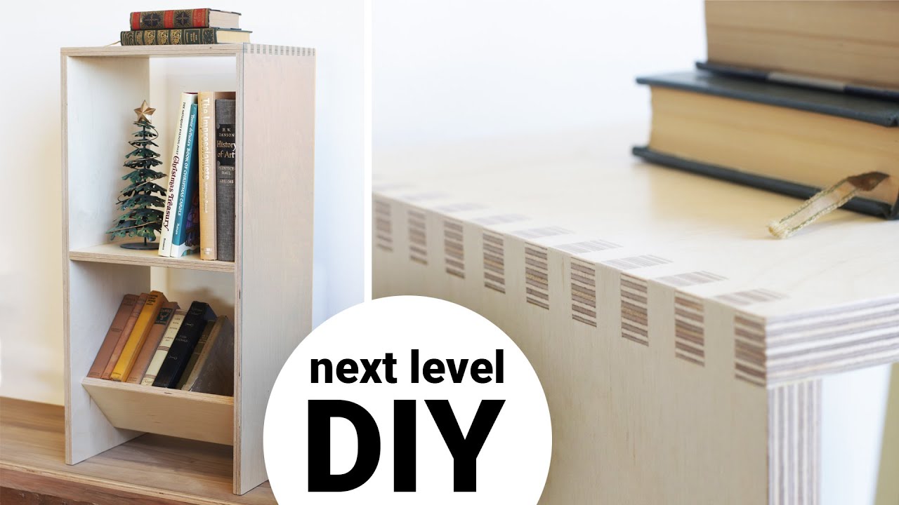 Taking Diy To The Next Level Plywood Bookcase W Finger Joints