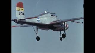 Astronaut Neil Armstrong performs a flight test of the X-14A experimental plane, March 25, 1964.