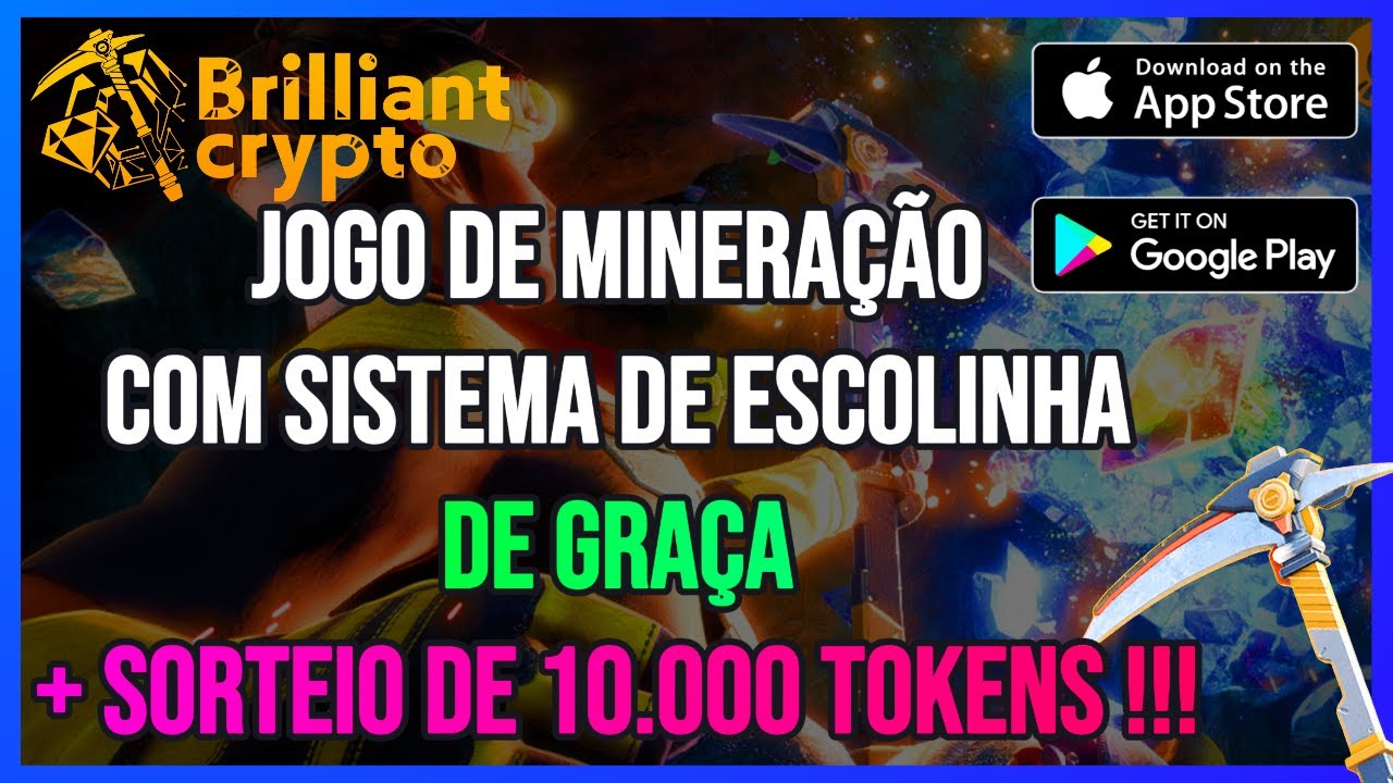 Brilliant Crypto - Jogo de mineração com sistema DE GRAÇA de escolinha +  SORTEIO DE 10.000 TOKENS !