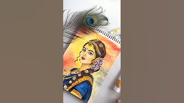 Shree Radha Rani 🥰💖Drawing cute #art #shorts #radha #ytshorts #youtubeshorts #drawing