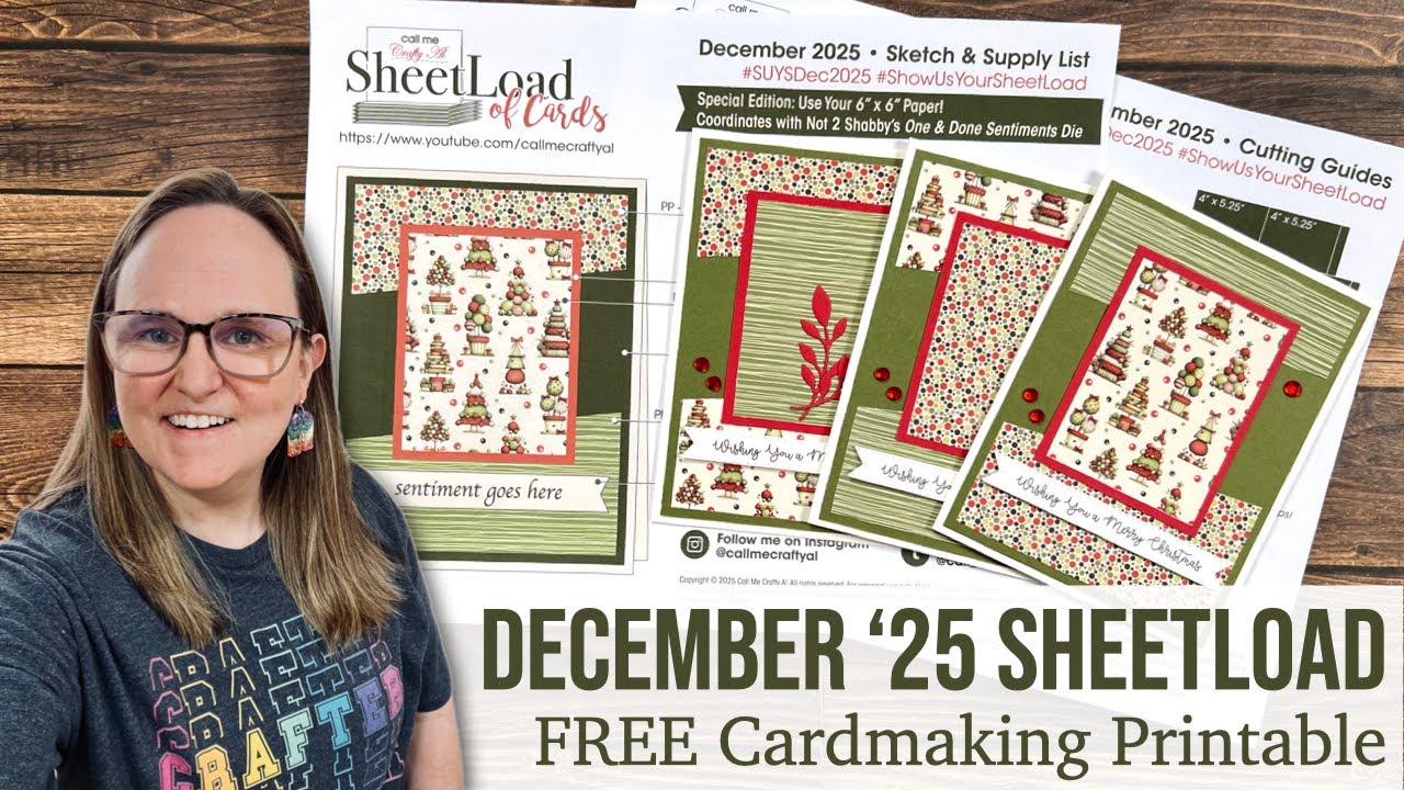 December 2025 SheetLoad of Cards | Debut & FREE Printable 