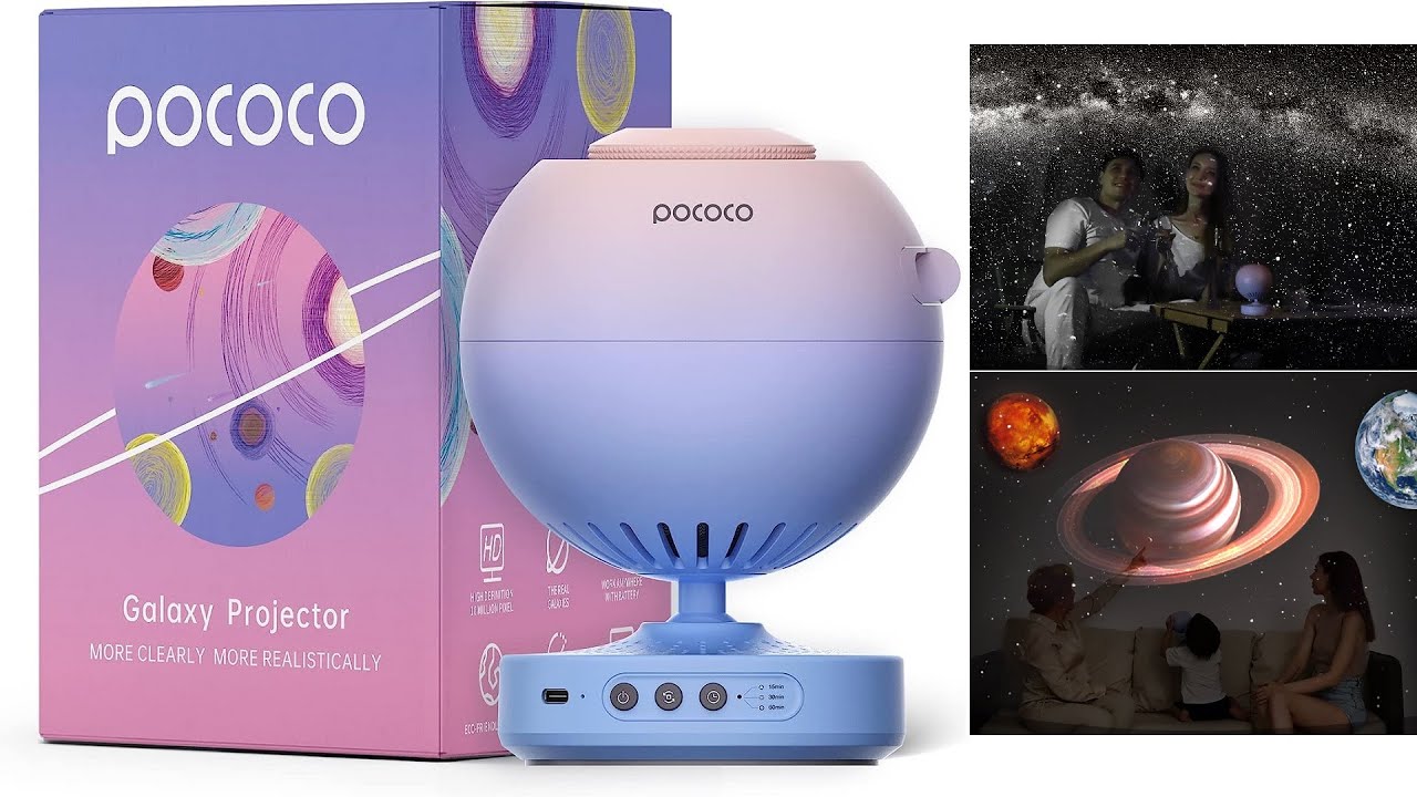 POCOCO Home Planetarium Star Ultra Clear Galaxy Projector for Gift Ideas