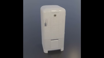 Vintage Fridge 3D Model