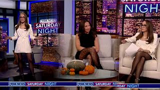 Kat Timpf & Kerryn Feehan - Nice Legs In Hose. Fox News Saturday Night Nov. 2023