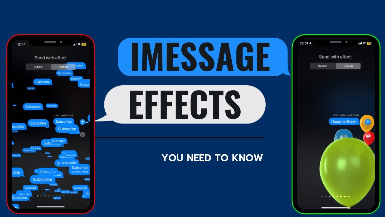 How to use built in iMessage Effects |iOS - YouTube