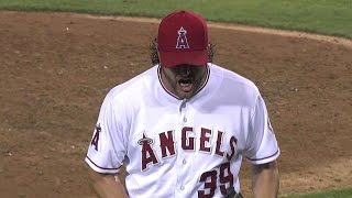 BOS@LAA: Grilli reacts after striking out Ortiz