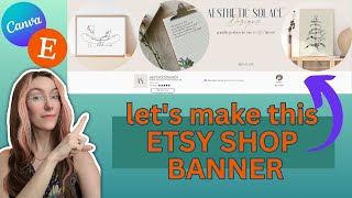 How I Made This Stunning Etsy Shop Banner for FREE using Canva  Etsy Shop Banner Tutorial