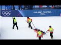 🏂❄️女子スノボ・ハーフパイプで中国選手が着地失敗→緊急搬送🚑🩺「頭部負傷、頸椎損傷の可能性は低い」と母国報道💔