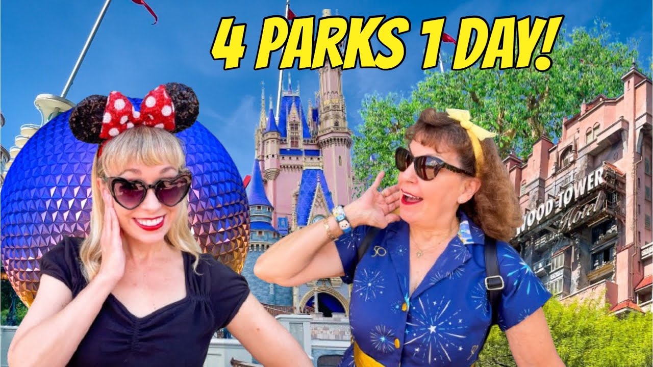 4 Disney World Parks in 1 Day Challenge! | Did We Make it to all 4 ...