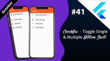 Flutter Tutorial - CheckBox - Toggle Single & Multiple