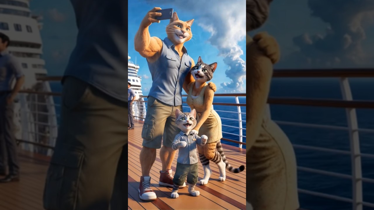 🙀 Kitten standed on an island 