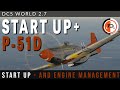 DCS WORLD 2.7 | P-51D Start up, Taxi, Takeoff and Engine Management