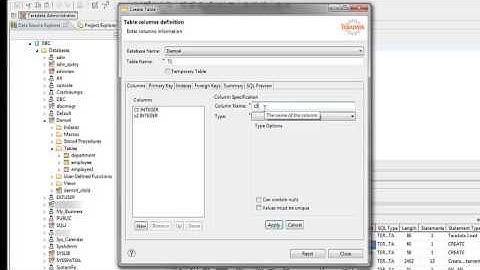 Using Teradata Studio: Create Table