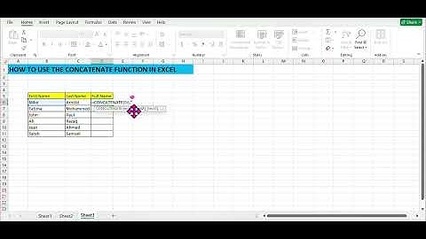 Using the concatenate function in excel